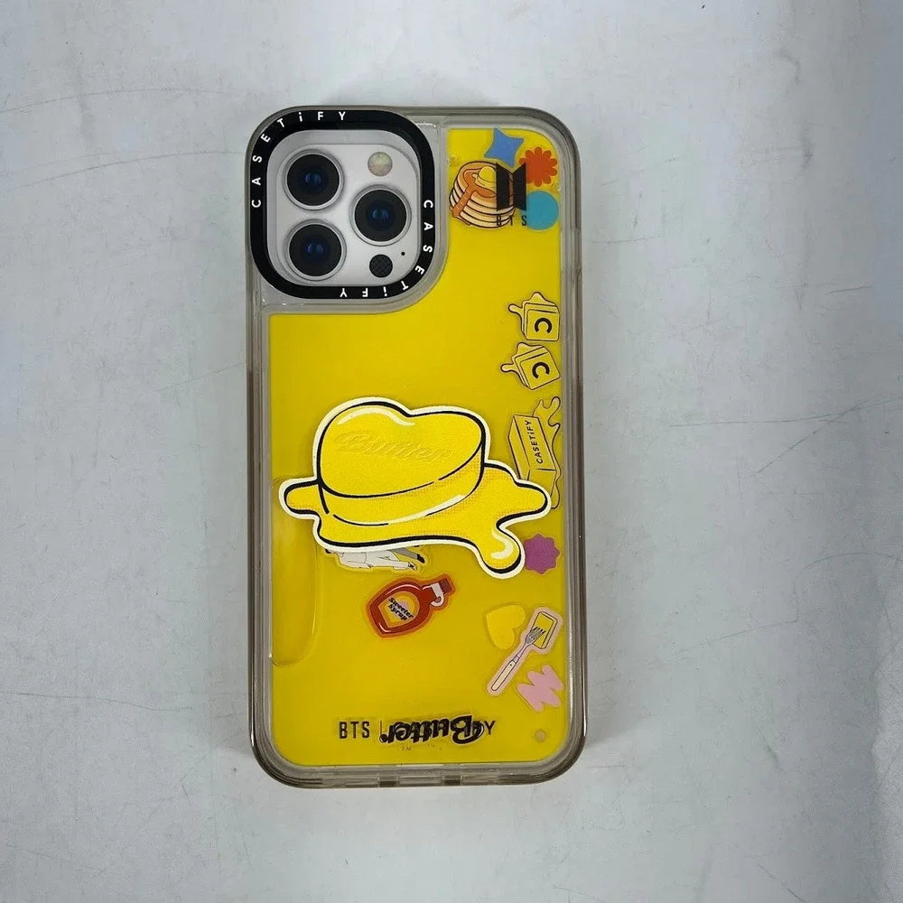 BTS x Casetify Butter iPhone 13 Pro Max Impact Case Yellow Heart K-Pop Merch NEW